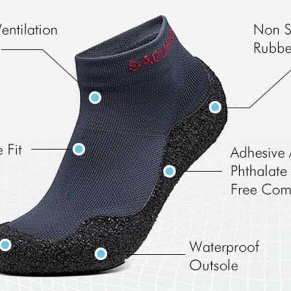 SAGUARO BAREFOOT SOCK SHOES NON-SLIP WATER YOGA SHOES - Picture 5 of 13